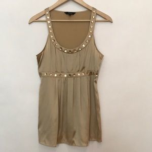 Express Gold Silk/Spandex Top Size S